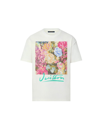 Louis Vuitton LV Flower Tapestry Print T-shirt Milky White